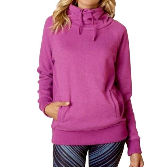 PrAna Tops - PrAna Women’s Gotu Pullover Purple Cowl Neck Athletic Sweatshirt Size Medium